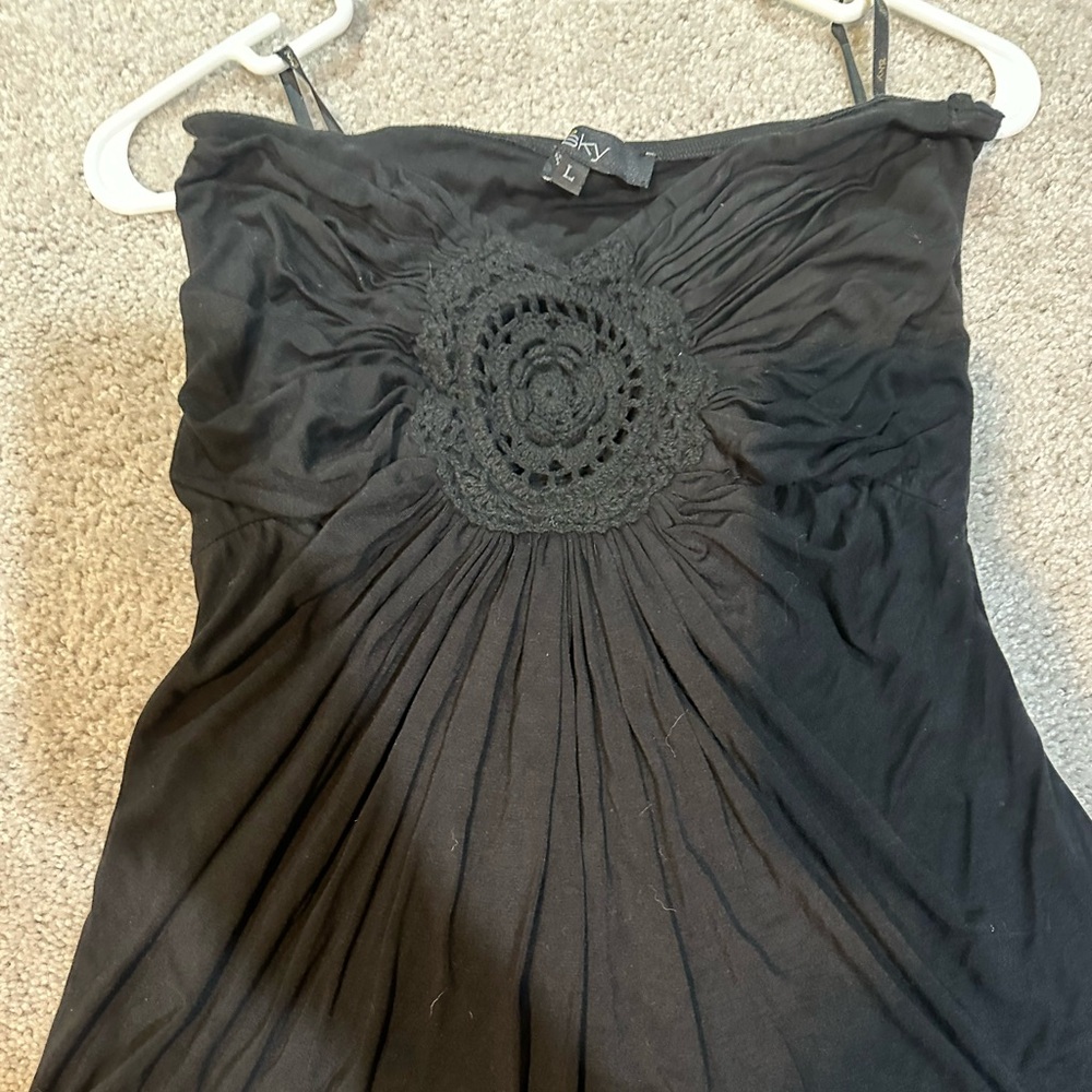 Sky brand flowy top with embellishments on the front